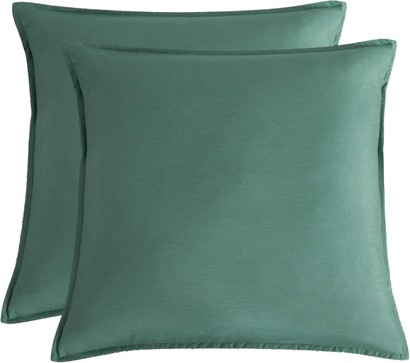 NNEDSZ Bamboo Microfibre European Pillowcase x2 (one pair) - Green