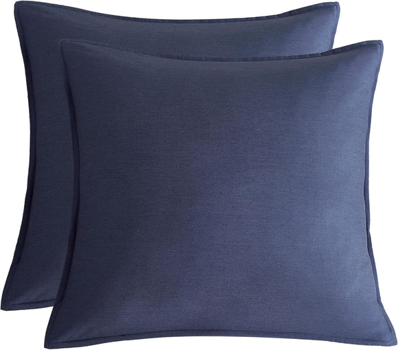 NNEDSZ Bamboo Microfibre European Pillowcase x2 (one pair) - Navy