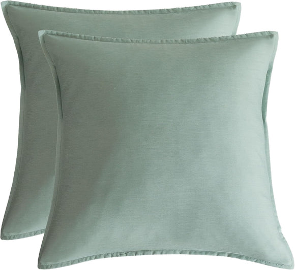 NNEDSZ Bamboo Microfibre European Pillowcase x2 (one pair) - Sage Green