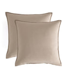 NNEDSZ Vintage Washed Microfibre European Pillowcases - Set of 2 Luxurious European Pillow Covers - Linen