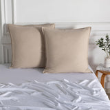 NNEDSZ Vintage Washed Microfibre European Pillowcases - Set of 2 Luxurious European Pillow Covers - Linen