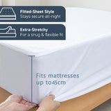NNEDSZ Luxurious Microfibre Terry Toweling Mattress Protector - King Single