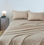 NNEDSZ Vintage Washed Microfibre Sheet Set with 1 Pillowcase - Linen - King Single