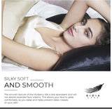 NNEDSZ Luxury Pillowcase - 100% Pure Mulberry Silk on Both Sides - Black