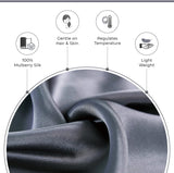 NNEDSZ Luxury Pillowcase - 100% Pure Mulberry Silk on Both Sides - Charcoal