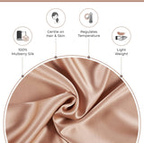 NNEDSZ Luxury Pillowcase - 100% Pure Mulberry Silk on Both Sides - Copper