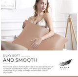 NNEDSZ Luxury Pillowcase - 100% Pure Mulberry Silk on Both Sides - Copper