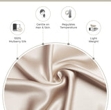 NNEDSZ Luxury Pillowcase - 100% Pure Mulberry Silk on Both Sides - Champagne