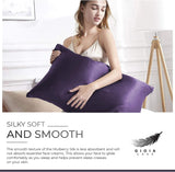 NNEDSZ Luxury Pillowcase - 100% Pure Mulberry Silk on Both Sides - Dark Purple