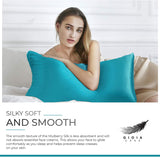 NNEDSZ Luxury Pillowcase - 100% Pure Mulberry Silk on Both Sides - Teal