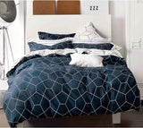 NNEDSZ 100% Cotton Fred Reversible Printed Quilt Cover Set - Super King Size