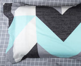 NNEDSZ 100% Cotton Modern City Reversible Printed Quilt Cover Set - Super King Size