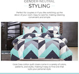 NNEDSZ 100% Cotton Modern City Reversible Printed Quilt Cover Set - Super King Size