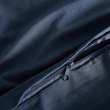 NNEDSZ Vintage Washed Microfibre Quilt Cover Set (3Pcs) - Navy - Super King Size