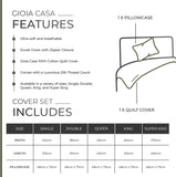 NNEDSZ 100% (3Pcs) Cotton Vintage Washed Bed Quilt Cover Set - Khaki Green - Super King Size