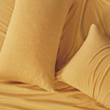 NNEDSZ 100% Jersey Cotton Quilt Cover Set - Yellow - Super King