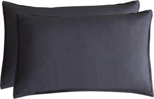 NNEDSZ Bamboo Microfibre Standard Pillowcase x2 (one pair) - Charcoal