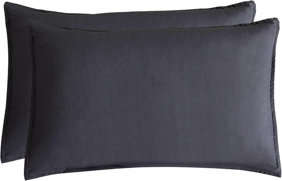 NNEDSZ Bamboo Microfibre Standard Pillowcase x2 (one pair) - Charcoal