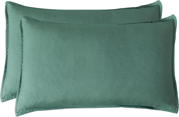 NNEDSZ Bamboo Microfibre Standard Pillowcase x2 (one pair) - Green