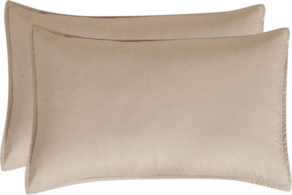 NNEDSZ Bamboo Microfibre Standard Pillowcase x2 (one pair) - Linen