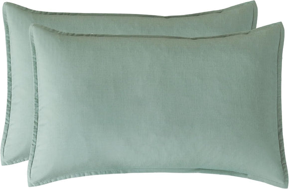 NNEDSZ Bamboo Microfibre Standard Pillowcase x2 (one pair) - Sage Green