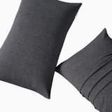 NNEDSZ Set of 2 100% Jersey Cotton Soft Breathable Stretchy Standard Pillowcase - Black Marble