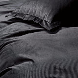 NNEDSZ Set of 2 Super Soft Corduroy Velvet Standard Pillowcase - Charcoal