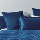 NNEDSZ Set of 2 Super Soft Corduroy Velvet Standard Pillowcase - Navy Blue
