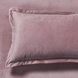 NNEDSZ Set of 2 Super Soft Corduroy Velvet Standard Pillowcase - Dusty Pink