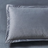 NNEDSZ Set of 2 Super Soft Corduroy Velvet Standard Pillowcase - Steel