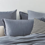 NNEDSZ Set of 2 Super Soft Corduroy Velvet Standard Pillowcase - Steel