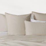 NNEDSZ Vintage Washed 100% Cotton Standard Pillowcase - Luxurious Standard Pillow Cover - Natural - 2 Pcs