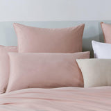 NNEDSZ Vintage Washed 100% Cotton Standard Pillowcase - Luxurious Standard Pillow Cover - Pink - 2 Pcs