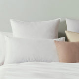 NNEDSZ Vintage Washed 100% Cotton Standard Pillowcase - Luxurious Standard Pillow Cover - White - 2 Pcs
