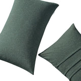 NNEDSZ Set of 2 100% Jersey Cotton Soft Breathable Stretchy Standard Pillowcase - Forest Green