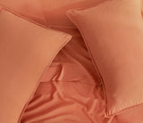 NNEDSZ Vintage Washed Microfibre Standard Pillowcases - Set of 2 Luxurious Standard Pillow Covers - Terracotta