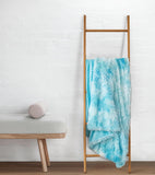 NNEDSZ Double Sided Faux Fur Shaggy Throw Blanket - Blue