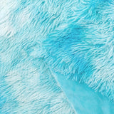 NNEDSZ Double Sided Faux Fur Shaggy Throw Blanket - Blue