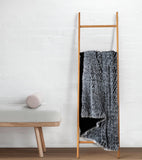 NNEDSZ Double Sided Faux Fur Shaggy Throw Blanket - Charcoal