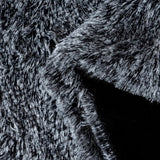 NNEDSZ Double Sided Faux Fur Shaggy Throw Blanket - Charcoal