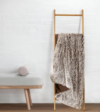 NNEDSZ Double Sided Faux Fur Shaggy Throw Blanket - Chestnut