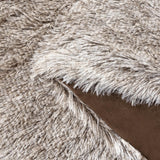 NNEDSZ Double Sided Faux Fur Shaggy Throw Blanket - Chestnut