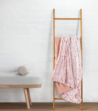 NNEDSZ Double Sided Faux Fur Shaggy Throw Blanket - Rose