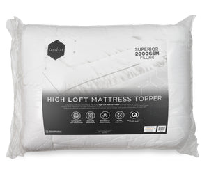 NNEDSZ 2000GSM STANDARD MICROFIBRE MATTRESS TOPPER - DOUBLE