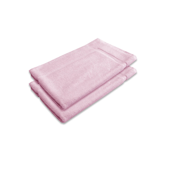 NNEDSZ 800GSM Set of 2 Cotton Bath Mat Pink