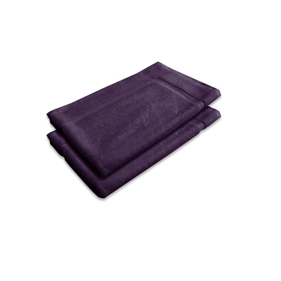 NNEDSZ 800GSM Set of 2 Cotton Bath Mat Plum
