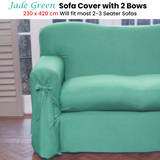 NNEDSZ Jade Green Sofa Cover 2 to 3 Seater 230 X 420cm