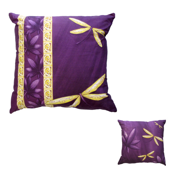 NNEDSZ Soul Dragonfly Purple Square Filled Cushion 43 x 43 cm