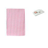 NNEDSZ Checked Pink Bassinet Fitted Sheet with a Flat Sheet Sewed Attached