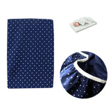 NNEDSZ Polka Dot Navy Polyester Cotton Bassinet Fitted Sheet with a Flat Sheet Sewed Attached